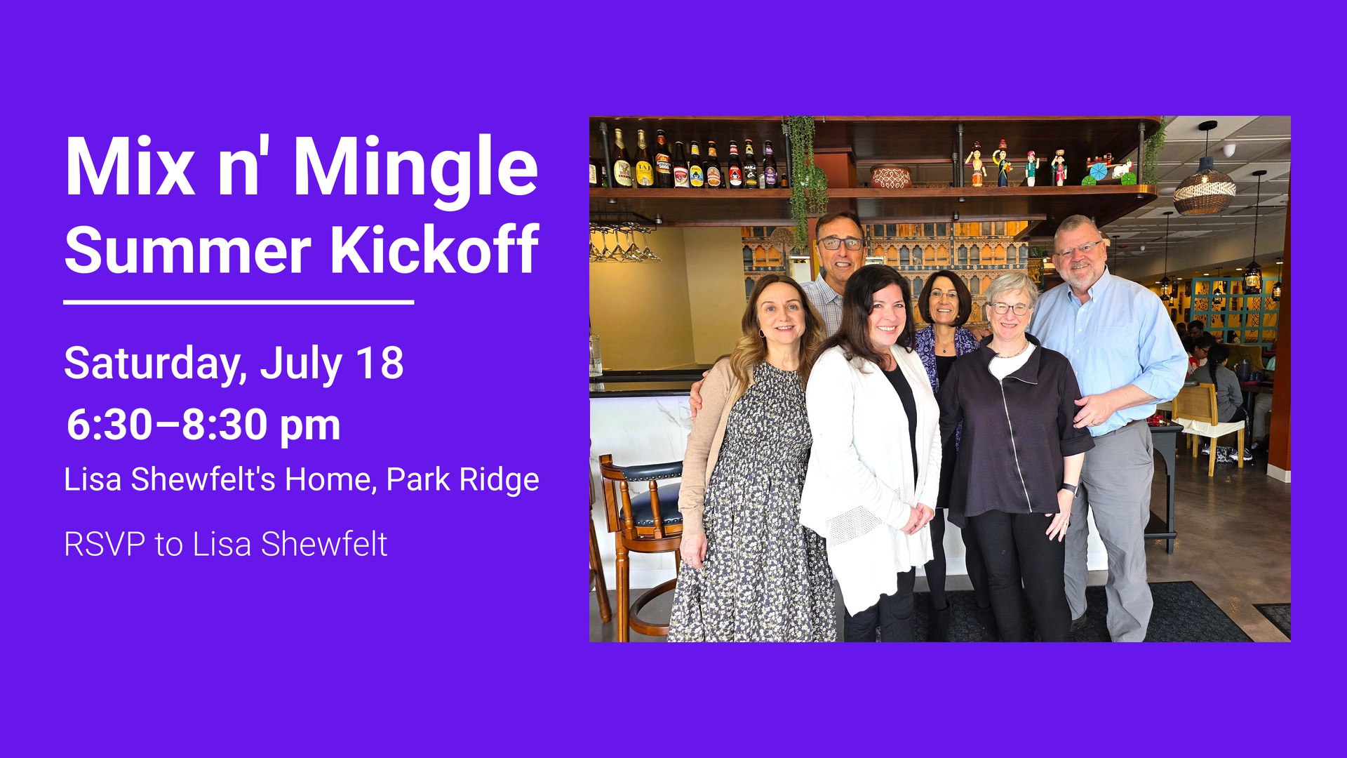 Mix n Mingle Summer Kickoff July 18 630pm